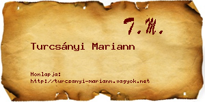 Turcsányi Mariann névjegykártya